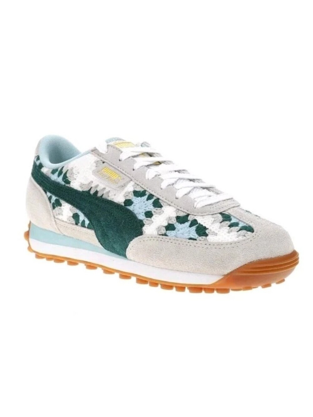 PUMA Easy Rider Seaside Drills Embroidered Lace Up Green Gray Sneakers 6.5 NEW - Picture 2 of 12